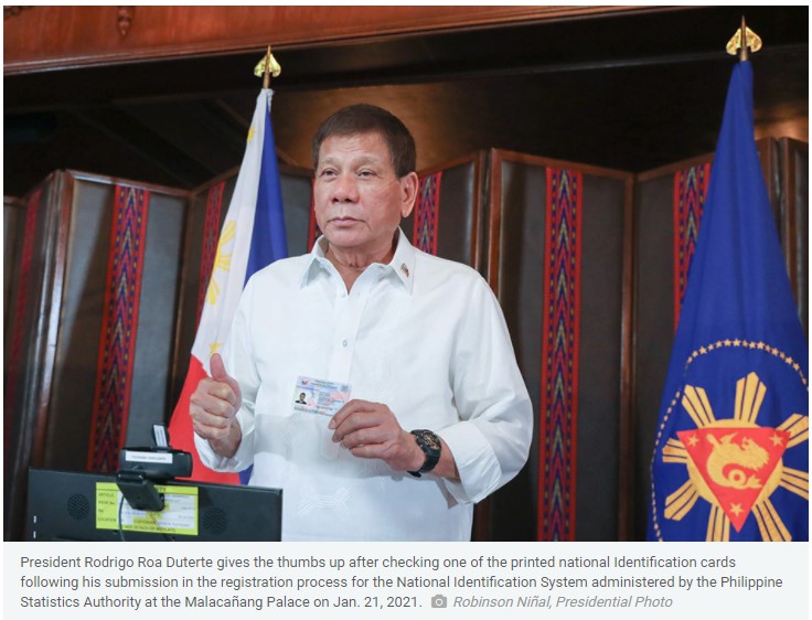 Duterte registers for PhilSys ID